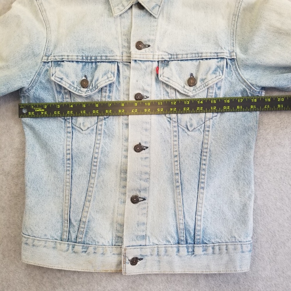 Vintage Levis Jacket Mens 36 Blue Trucker Type 3 Distressed Light Wash 70s - Picture 6 of 14